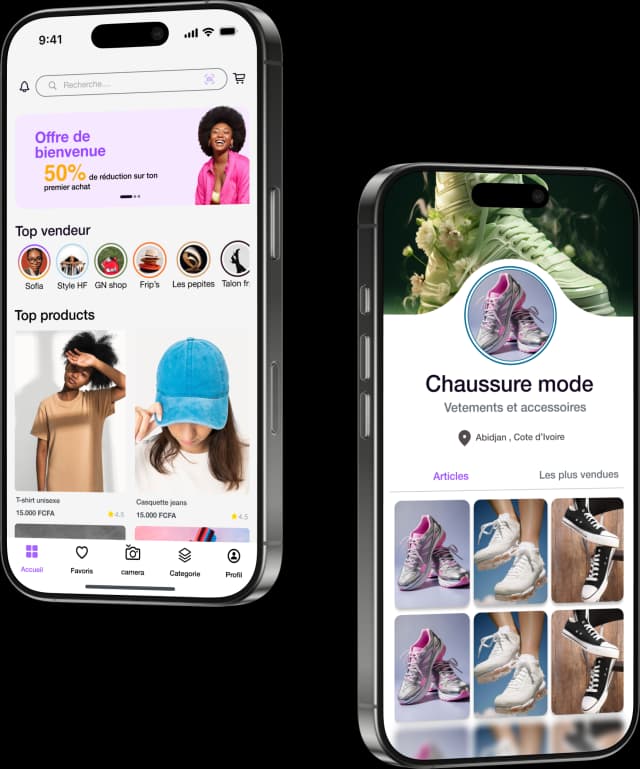 Application Ndaya sur mobile